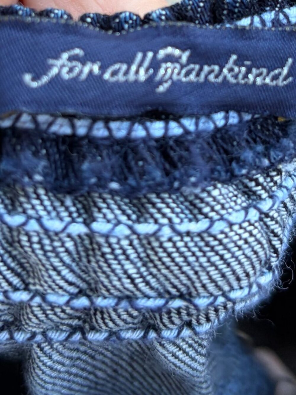 For All Mankind Stretch Denim Mini Dress Smocked Top – Size S (Est.) - Picture 5 of 12